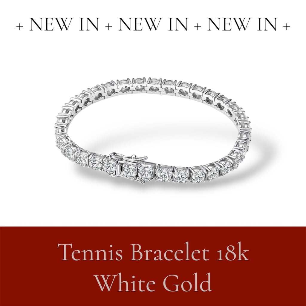 Luxury Moissanite Tennis Bracelet – 18K White Gold