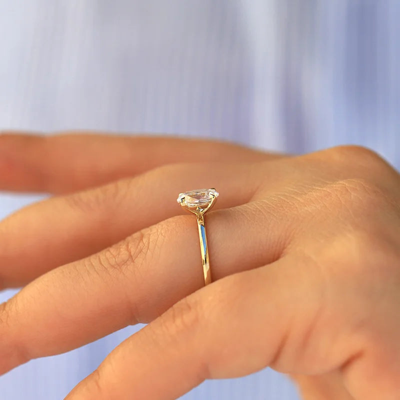 Oval Spark Ring 925 Silver