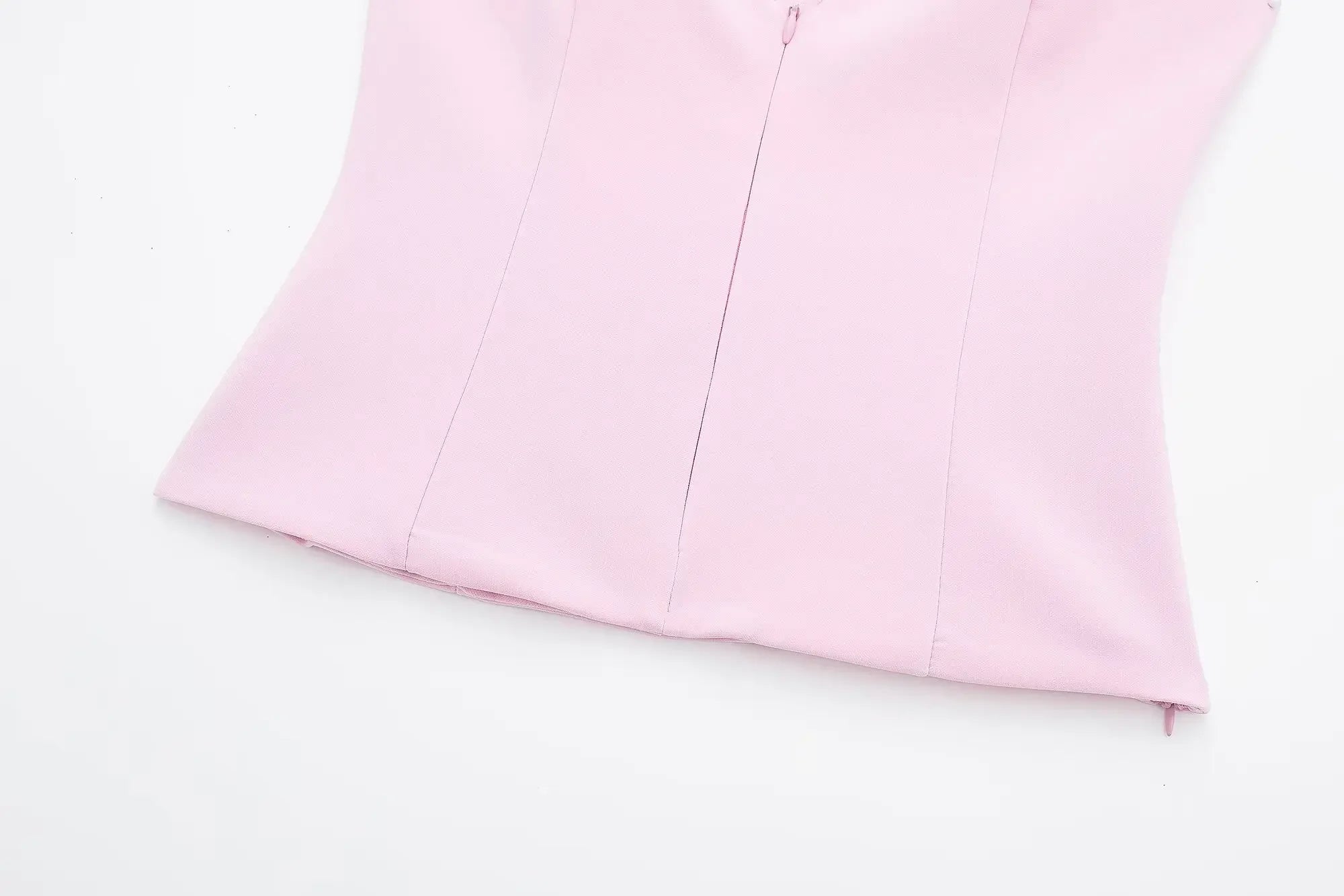 V-Neck Sleeveless Zipper Top