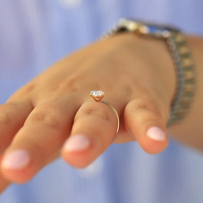 Oval Spark Ring 925 Silver