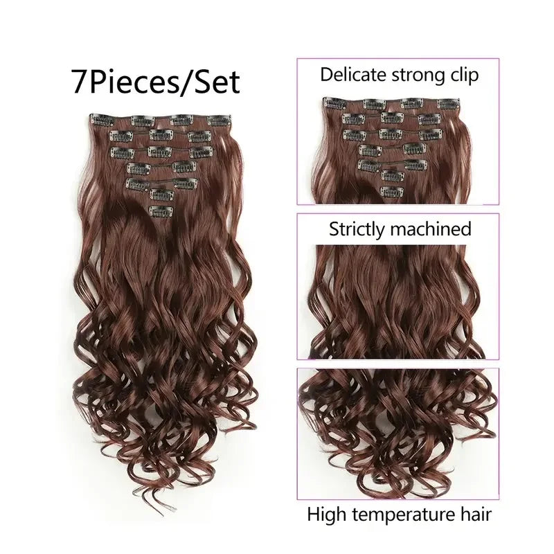 Hair Extensions Long Curly Natural Wavy