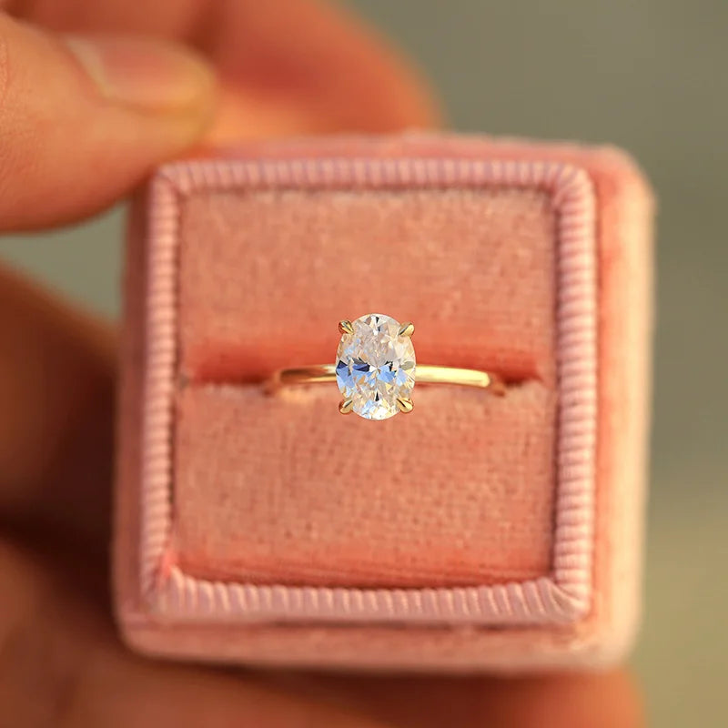 Oval Spark Ring 925 Silver