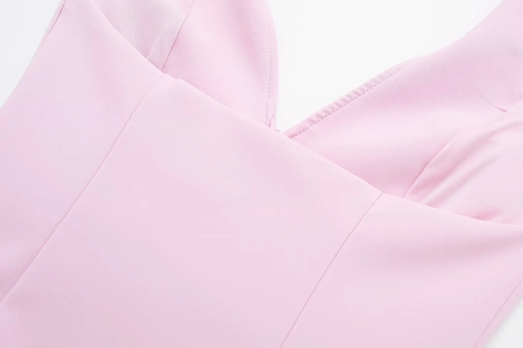 V-Neck Sleeveless Zipper Top