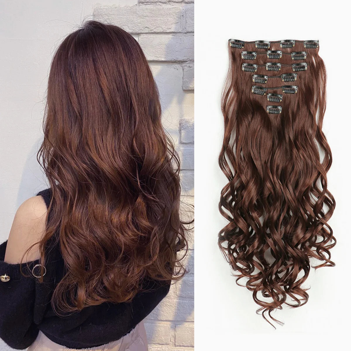 Hair Extensions Long Curly Natural Wavy