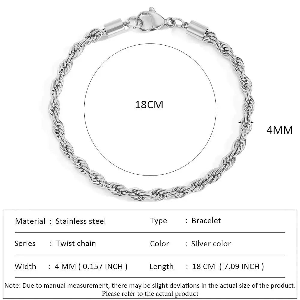 Stainless Steel Cuban Chain Bracelet