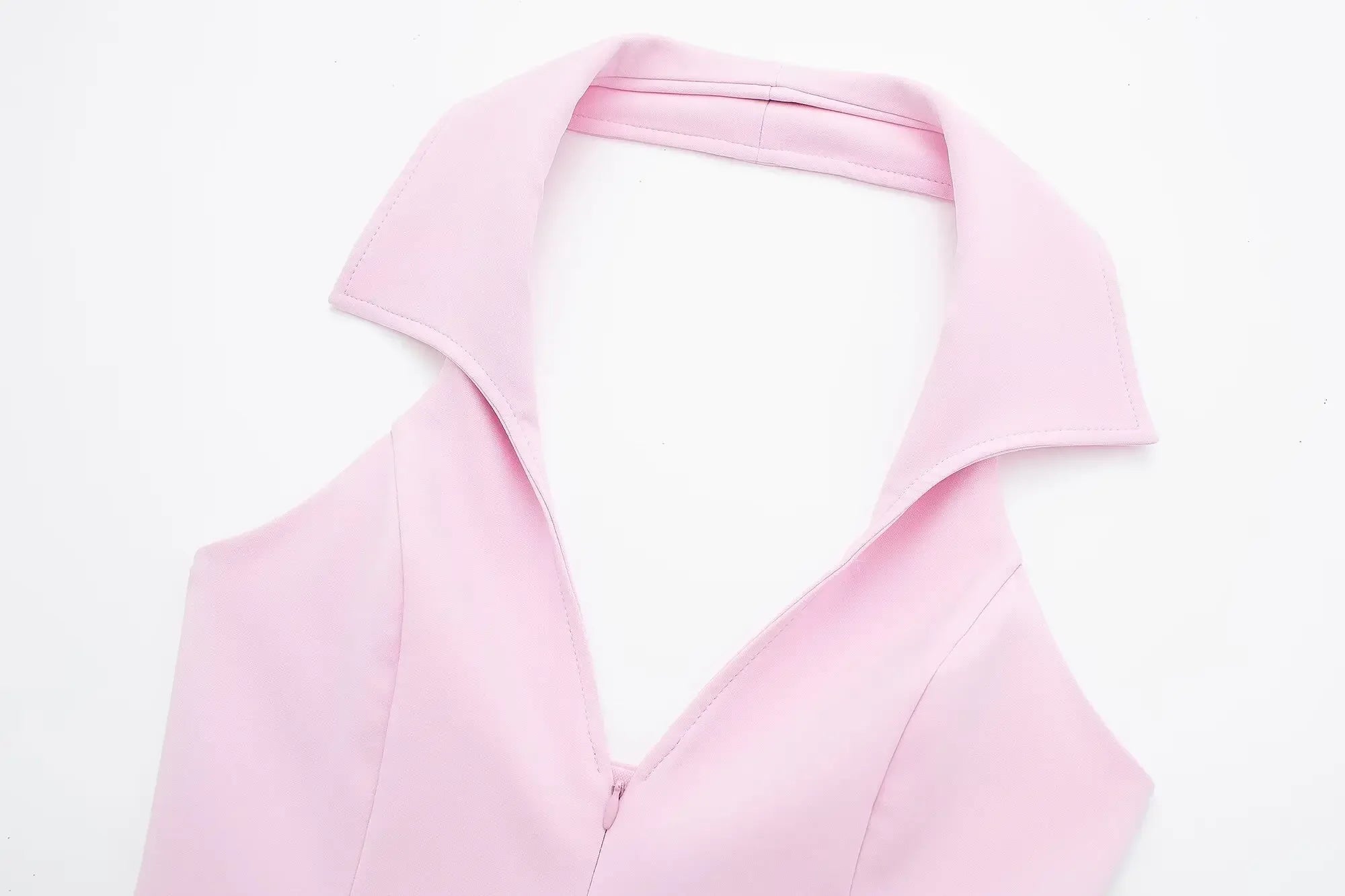 V-Neck Sleeveless Zipper Top