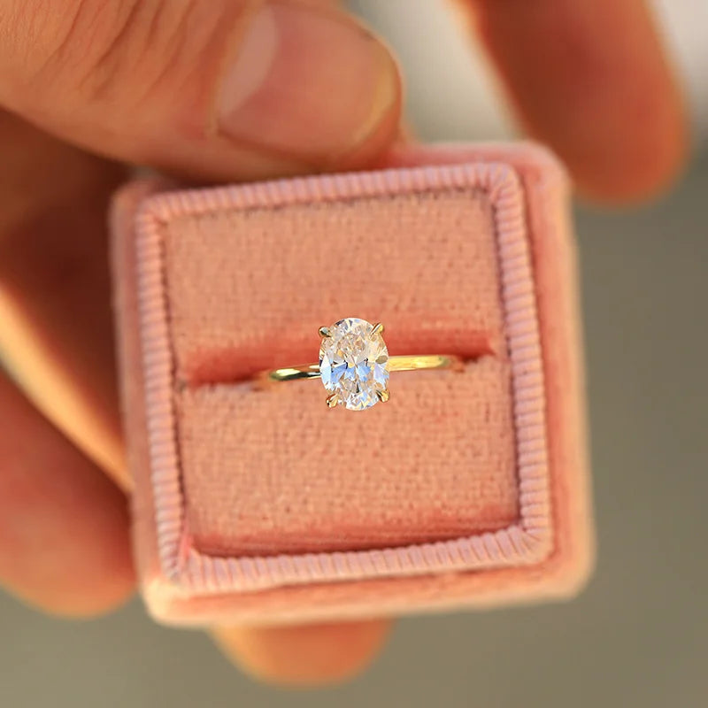 Oval Spark Ring 925 Silver