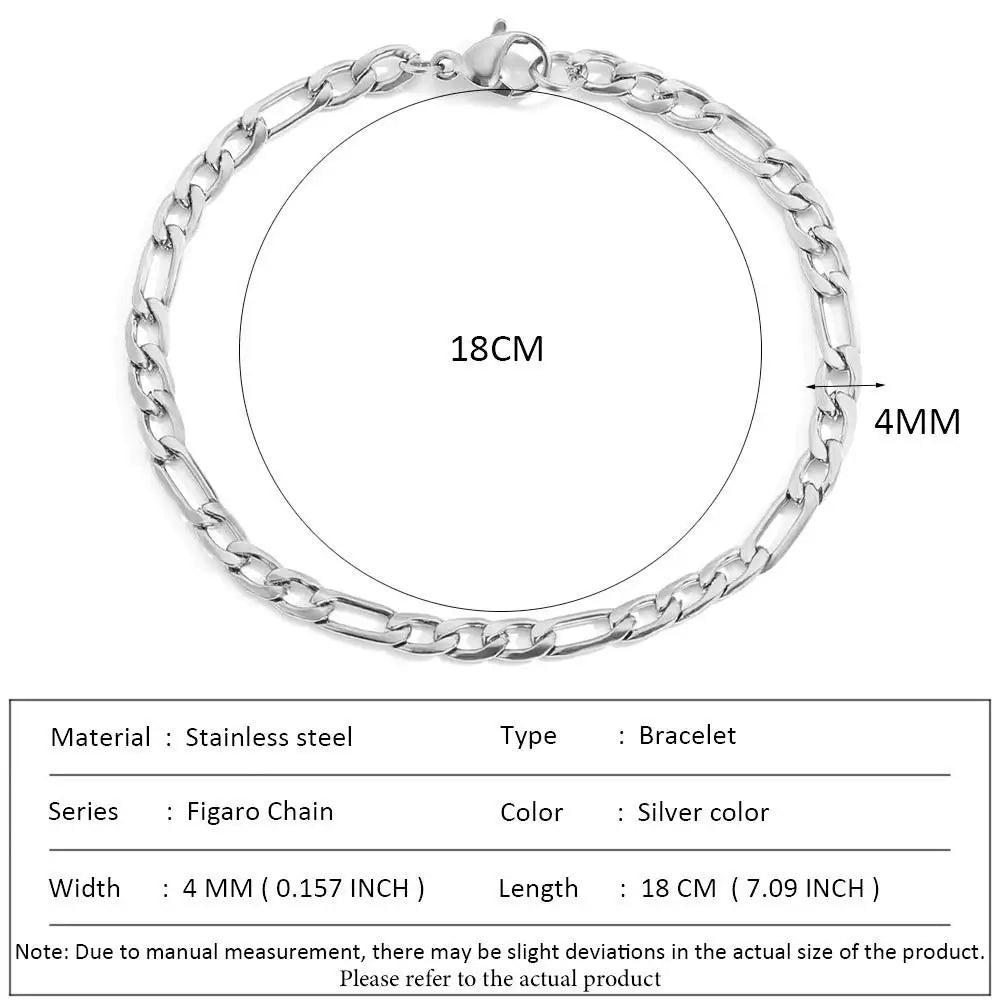 Stainless Steel Cuban Chain Bracelet