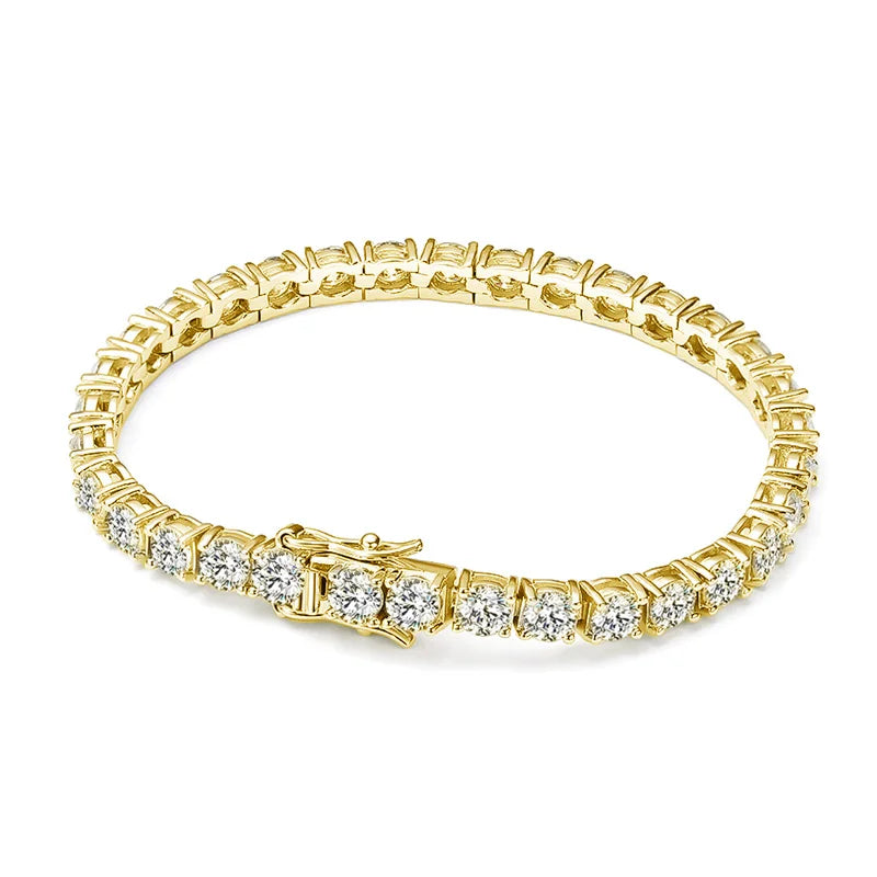Luxury Moissanite Tennis Bracelet – 18K White Gold