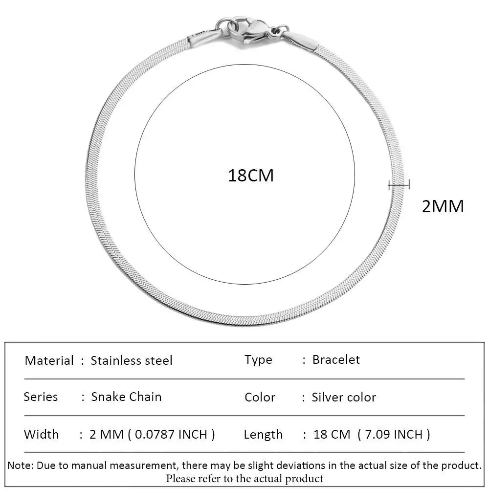 Stainless Steel Cuban Chain Bracelet