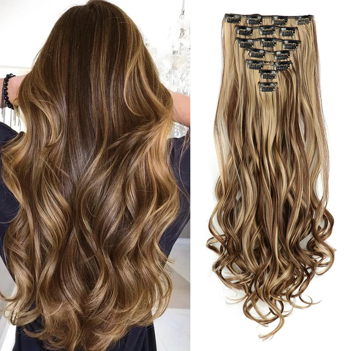 Hair Extensions Long Curly Natural Wavy