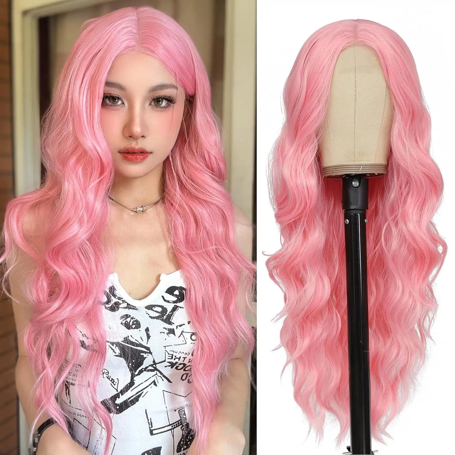 Long Lace Ombre Blonde Wavy Wig