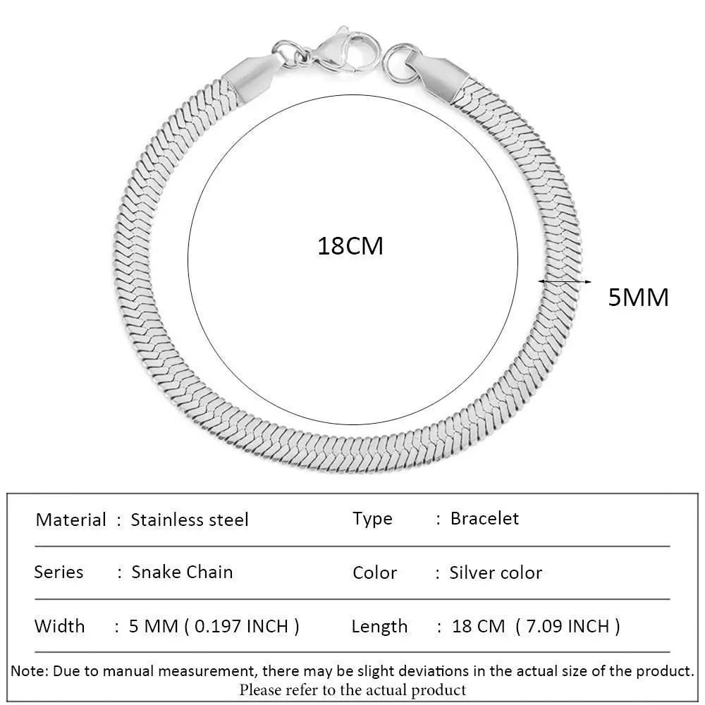 Stainless Steel Cuban Chain Bracelet