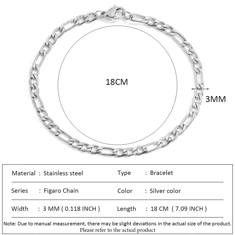 Stainless Steel Cuban Chain Bracelet