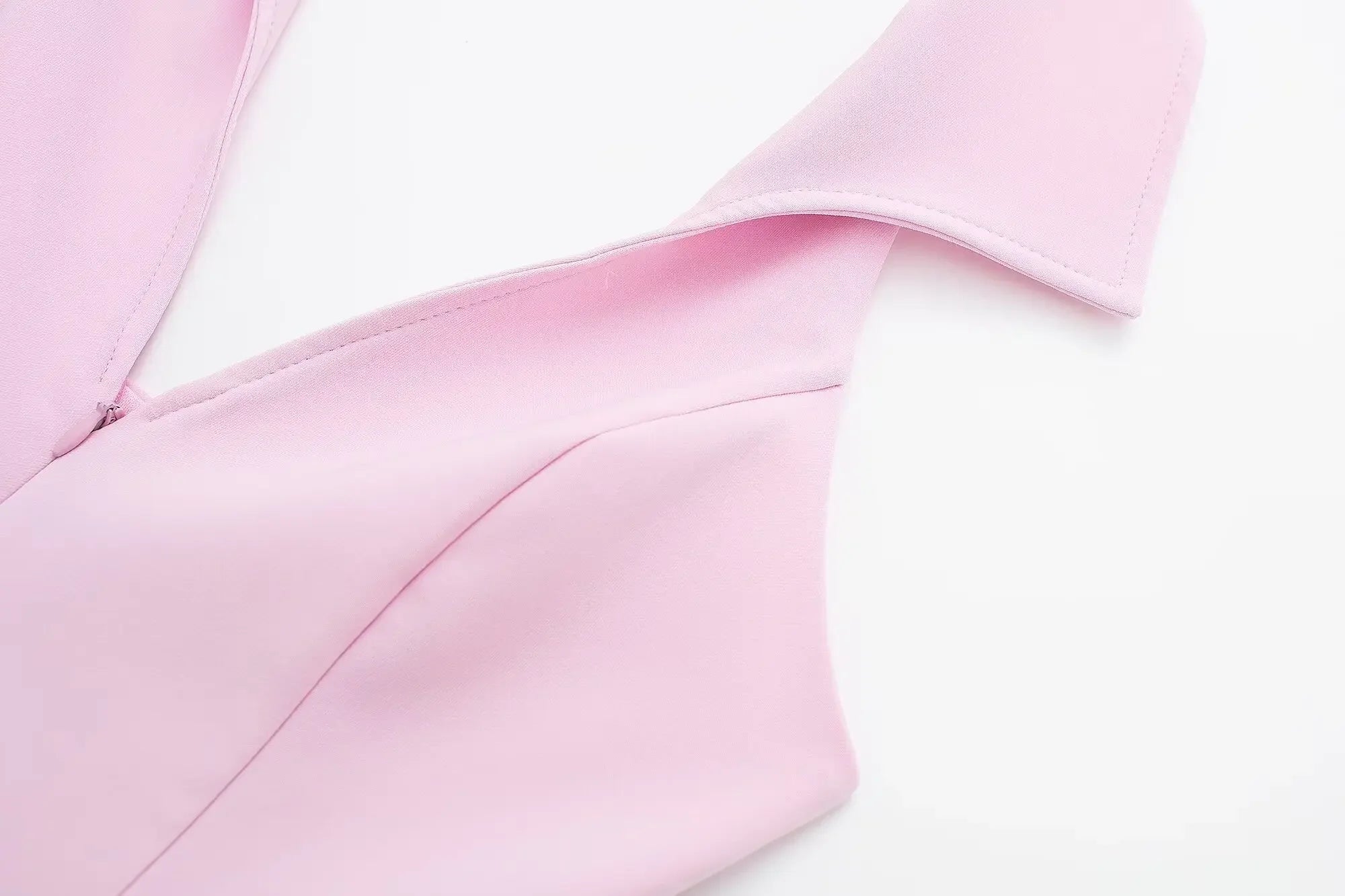 V-Neck Sleeveless Zipper Top