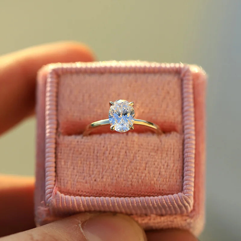 Oval Spark Ring 925 Silver