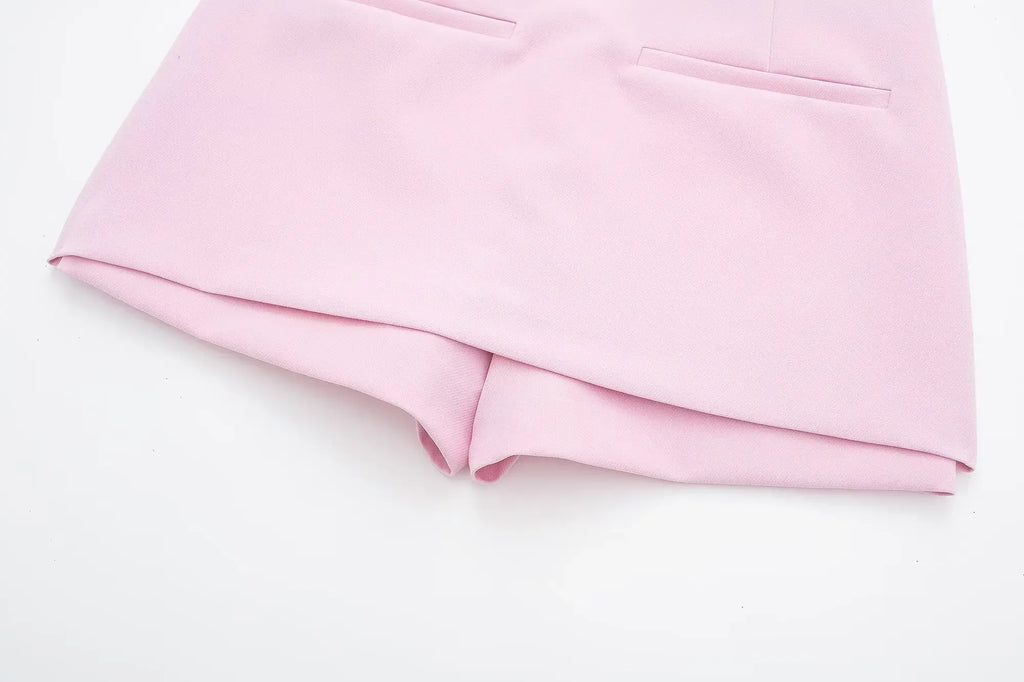 V-Neck Sleeveless Zipper Top