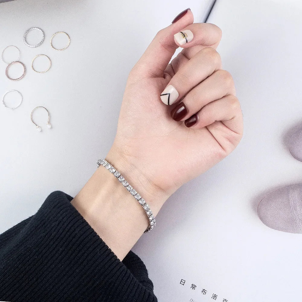 Sterling Silver Bracelet Zirconi